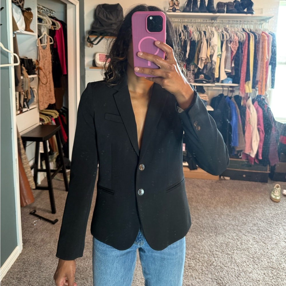 J. Crew Black Tailored Blazer Professional Suit Jacket